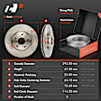 APBRPR1993 6 Pcs Front Disc Brake Rotors & Ceramic Brake Pads