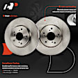 APBRPR1993 6 Pcs Front Disc Brake Rotors & Ceramic Brake Pads