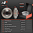 APBRPR1995 6 Pcs Front Disc Brake Rotors & Ceramic Brake Pads