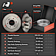 APBRPR2003 6 Pcs Rear Disc Brake Rotors & Ceramic Brake Pads