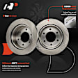 APBRPR2003 6 Pcs Rear Disc Brake Rotors & Ceramic Brake Pads