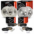 APBRPR2012 12 Pcs Front & Rear Disc Rotors & Brake Pads