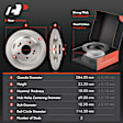 APBRPR2012 12 Pcs Front & Rear Disc Rotors & Brake Pads