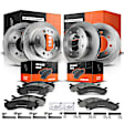 APBRPR208 Front & Rear Disc Brake Rotors & Ceramic Brake Pads