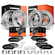 APBRPR212 Front & Rear Disc Brake Rotors & Ceramic Brake Pads