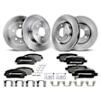 APBRPR212 Front & Rear Disc Brake Rotors & Ceramic Brake Pads