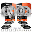 APBRPR214 Front & Rear Disc Brake Rotors & Ceramic Brake Pads