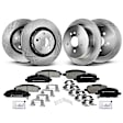 APBRPR217 Front & Rear Disc Brake Rotors & Ceramic Brake Pads