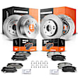 APBRPR218 Front & Rear Disc Brake Rotors & Ceramic Brake Pads