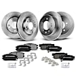 APBRPR219 Front & Rear Disc Brake Rotors & Ceramic Brake Pads