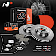 APBRPR234 Front Disc Brake Rotors & Ceramic Brake Pads