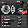 APBRPR244 Front & Rear Disc Brake Rotors & Ceramic Brake Pads