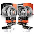 APBRPR247 Front & Rear Disc Brake Rotors & Ceramic Brake Pads