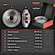 APBRPR247 Front & Rear Disc Brake Rotors & Ceramic Brake Pads
