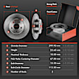 APBRPR247 Front & Rear Disc Brake Rotors & Ceramic Brake Pads