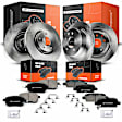 APBRPR263 Front & Rear Disc Brake Rotors & Ceramic Brake Pads