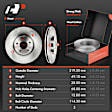 APBRPR263 Front & Rear Disc Brake Rotors & Ceramic Brake Pads