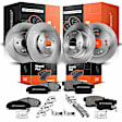 APBRPR265 Front & Rear Disc Brake Rotors & Ceramic Brake Pads