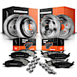 APBRPR268 Front & Rear Disc Brake Rotors & Ceramic Brake Pads