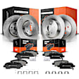 APBRPR269 Front & Rear Disc Brake Rotors & Ceramic Brake Pads