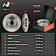 APBRPR269 Front & Rear Disc Brake Rotors & Ceramic Brake Pads