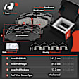 APBRPR269 Front & Rear Disc Brake Rotors & Ceramic Brake Pads