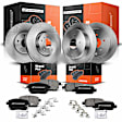 APBRPR271 Front & Rear Disc Brake Rotors & Ceramic Brake Pads