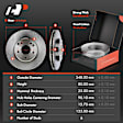 APBRPR276 Front & Rear Disc Brake Rotors & Ceramic Brake Pads