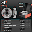 APBRPR278 Front & Rear Disc Brake Rotors & Ceramic Brake Pads