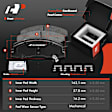 APBRPR278 Front & Rear Disc Brake Rotors & Ceramic Brake Pads