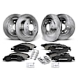 APBRPR287 Front & Rear Disc Brake Rotors & Ceramic Brake Pads