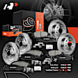 APBRPR287 Front & Rear Disc Brake Rotors & Ceramic Brake Pads