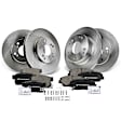 APBRPR291 Front & Rear Disc Brake Rotors & Ceramic Brake Pads