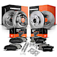 APBRPR294 Front & Rear Disc Brake Rotors & Ceramic Brake Pads