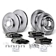 APBRPR294 Front & Rear Disc Brake Rotors & Ceramic Brake Pads