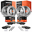 APBRPR295 Front & Rear Disc Brake Rotors & Ceramic Brake Pads