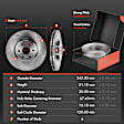 APBRPR295 Front & Rear Disc Brake Rotors & Ceramic Brake Pads