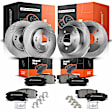 APBRPR300 Front & Rear Disc Brake Rotors & Ceramic Brake Pads
