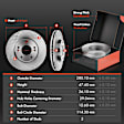 APBRPR300 Front & Rear Disc Brake Rotors & Ceramic Brake Pads