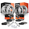 APBRPR301 Front & Rear Disc Brake Rotors & Ceramic Brake Pads