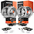 APBRPR309 Front & Rear Disc Brake Rotors & Ceramic Brake Pads
