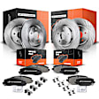 APBRPR311 Front & Rear Disc Brake Rotors & Ceramic Brake Pads