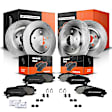 APBRPR333 Front & Rear Disc Brake Rotors & Ceramic Brake Pads