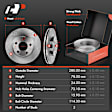 APBRPR342 Front & Rear Disc Brake Rotors & Ceramic Brake Pads