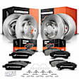 APBRPR348 Front & Rear Disc Brake Rotors & Ceramic Brake Pads