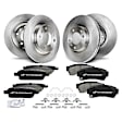 APBRPR348 Front & Rear Disc Brake Rotors & Ceramic Brake Pads