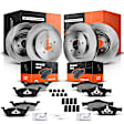 APBRPR354 Front & Rear Disc Brake Rotors & Ceramic Brake Pads