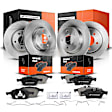 APBRPR361 Front & Rear Disc Brake Rotors & Ceramic Brake Pads