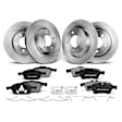 APBRPR361 Front & Rear Disc Brake Rotors & Ceramic Brake Pads