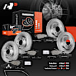 APBRPR361 Front & Rear Disc Brake Rotors & Ceramic Brake Pads